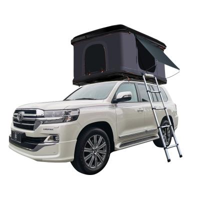 China Outdoor Camping Aluminum Diagonal Style Shell Hard Shell Rooftop Tent Full Teepee Tent Gubot Top For Suv Car Vehicles for sale