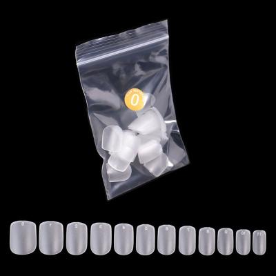 China Flexibility Round Finger Nails Nature Artificial Finger Nails Set Full Cover False Nails Art Tips Clear Bag DIY for sale