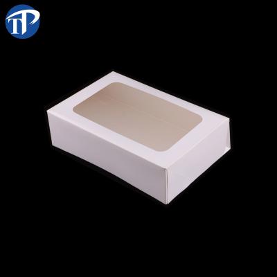 China Recyclable Biodegradable Custom Donut Pastry Box With Window for sale