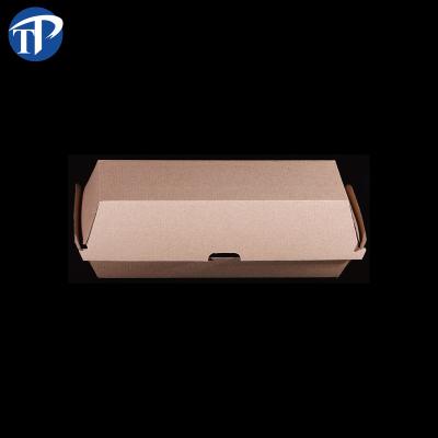 China Recyclable Custom Printed Eco Friendly Compostable Fast Food Packaging Box Disposable Hamburger Wrapping Paper Hamburger Box for sale