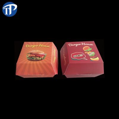 China Hot Selling Recyclable Offset Custom Printed Restaurant Hamburger Boxes Carton for sale