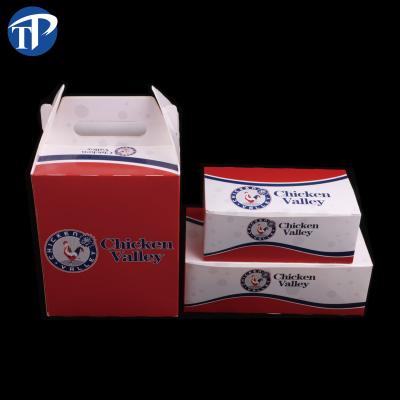 China Recyclable Colored Cardboard Paper Fried Chicken Take Away Food Boxes For Packing Chicken for sale