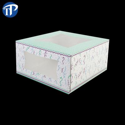 China Recyclable high quality collapsible custom printing 12 inch dessert boxes for cakes for sale