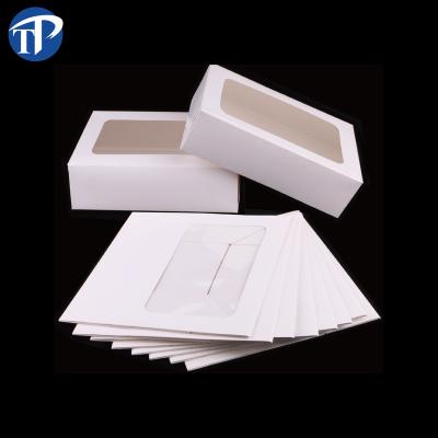 China Recyclable Custom Wedding Bakery Box White Cake Box With Window for sale