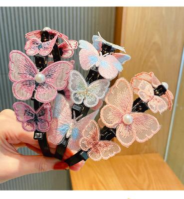 China Sweet Cute Butterfly Hair Band For Girls Kid Hair Clip Headbands Headband Headwear Hair Accessories for sale