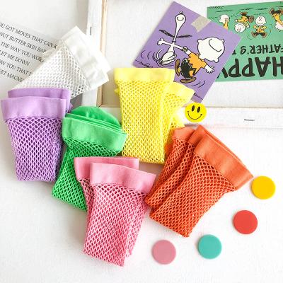 China Wholesale Summer Fashion Candy Color Net QUICK DRY Child Stocking Solid Color Kids Net Breathable Fashionable Socks for sale