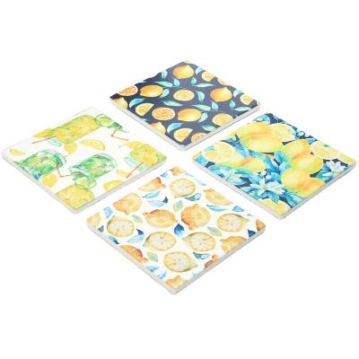 China Cool / Customized Square Shape Best Selling Quality Manufacture Porcelain Ceramic Coasters for sale