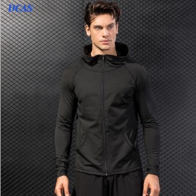 China Anti-wrinkle sport hoodies gym wear winter men running suit zipped long sleeve men's gym wear clothing sports hoodies men jacket for sale