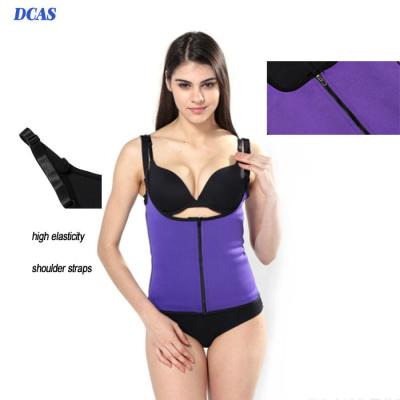 China Breathable Full Tummy Control Spandex Tank Top Zipper Women Shapewear Jumpsuit for sale