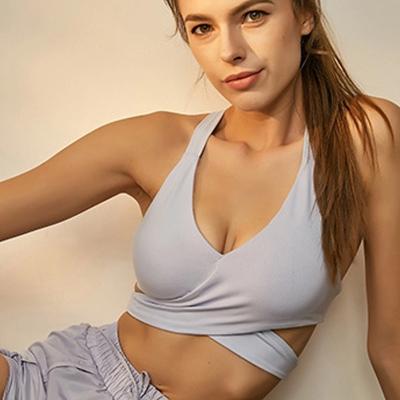 China New Fashion Sports Bra Spandex Sports Bra High Top Fitness Nylon White QUICK DRY Ladies Seamless Gym Bra for sale