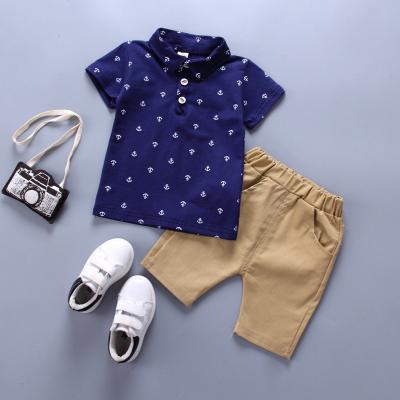 China Custom Made Baby Boy Summer Kids Clothing Designers Clothes Casual Two Piece Set Pants Set for sale