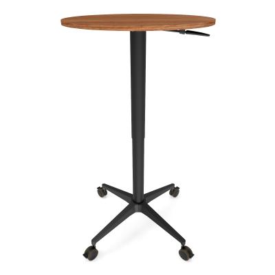 China (Height) UPERGO Adjustable Rolling Sit To Stand Floor Desk With Wheel Gas Power And Rollers Height Adjustable Desk Stand Coffee Table for sale