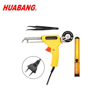 China Auto Repair Tool 220V 60W EU Plug Send Tin Soldering Iron Gun Hand Welding Power Tool With Sucker Welding Tweezers for sale