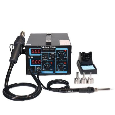 China 852D+ 660W Digital Display 33.0cm*27.0cm*20.2cm Digital Display Hot Air Gun Welding Station 24L Hot Soldering Compressor for sale