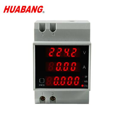 China D52-2048 HUABANG 3P D52-2047 Multi Function Din Rail Power Meter for sale