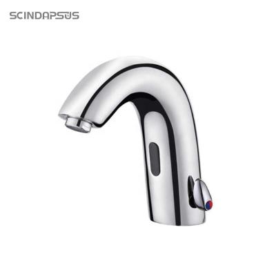 China Sense Faucets public brass smart built-in deck mounted adjustable faucet cold&hot faucet wc faucet temperature sensor water spout for sale