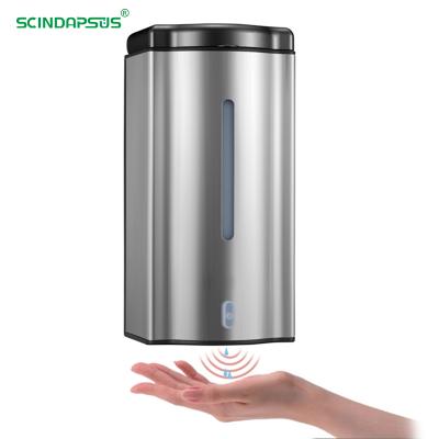 China 600ml 304SUS Industrial Automatic Soap Dispenser Waterless Double Wall-hung Hands Seal Sensor+Manual Press for sale