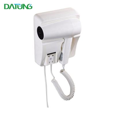 China 2 ABS 1600W Wall Mounted Hotel Hairdryer Hairdryer Hairdressing Fan Cold&Hot Heating Establishing Wind With Shaver Plug CE Certificate for sale