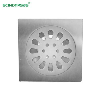 China Modern Stainless Steel Floor Drain SS201 Square 10*10cm Drainer For Toilet Or Bathroom for sale