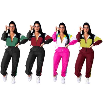 China SA8319 spring viable autumn patchwork sports mujer hot sale loose one piece jumpsuit for sale