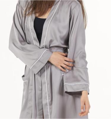 China Top Selling Breathable Modern Design Long Bamboo Robe With Wrap Style Sashes As Women Bamboo Pajamas In Fantastic Price for sale