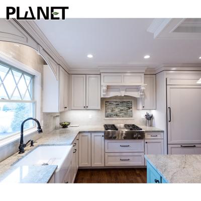 China Luxury Modern Design\Custom Solid Wood Shaker Style Modular Kitchen Cabinet White American Cheap Classic Design for sale