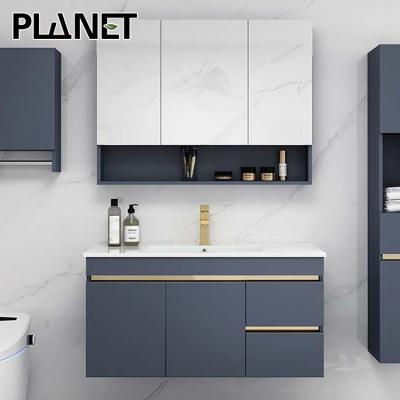 China Environmental Friendly High Quality Modern Wood Cabinet Bathroom Vanity Bathroom Furniture Small Bathroom Cabinet for sale