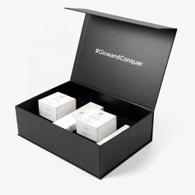 China Recycled Materials Wholesale Custom Empty Paper Box For 2 Piece Black Luxury Cup Candles Cup Ceramic Gift Box Set Packaging Packaging for sale