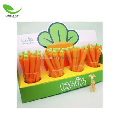 China office & Vegetable Ballpoint Pens Writing Carrot Pens Set Creative Gift Silicone shapeSilicone Pen Novelty School Carrots for sale