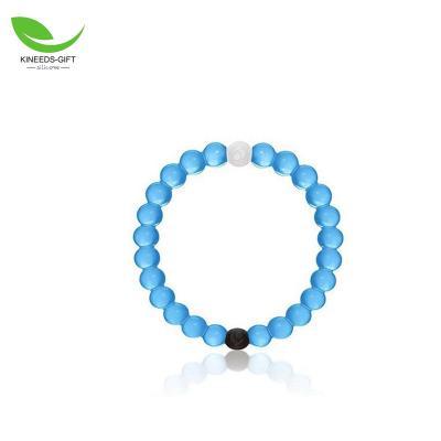 China New fashion jewelry silicone bead bracelet for girls comforable and soft hand chain fashion chain for sale