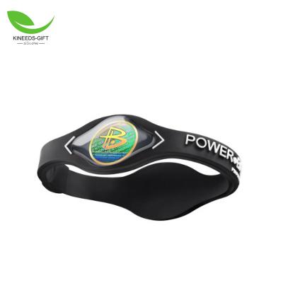 China Fashionable series custom logo sport energy bracelet pure silicone balance bracelet for sale