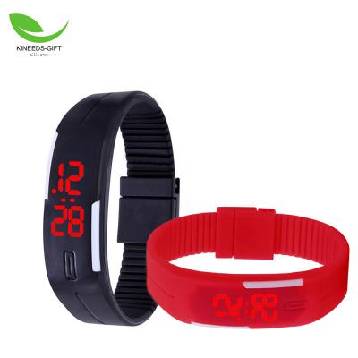 China Cheap Automatic Date Mens Womens Silicone LED Watch Date Sports Strap Digital Rubber Wrist Watch for sale