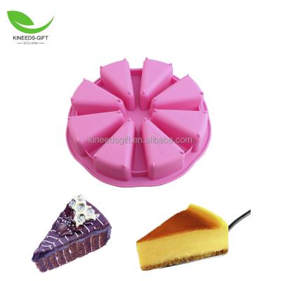 China Sustainable Large Round Flexible Silicone Mold For DIY Handmade Soap Cake With 10 Triangles Shaped Cavity Mold for sale