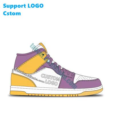 China Factory Fashion Design Logo Classic 1 Outdoor Sports Shoes Retro Running Shoes Basketball Shoes Custom Women Sneakers for sale