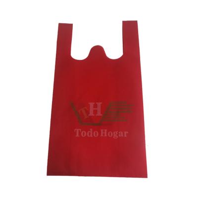 China Wenzhou Fashion Eco-friendly Factory Reused Reusable Wholesale Supermarket T-shirt Vest Biodegradable Nonwoven Bag for sale