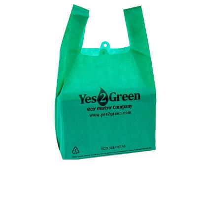 China Factory Eco - Friendly Environmental W D Die Cut Bag Supermarket Non Woven Packaging Bag for sale