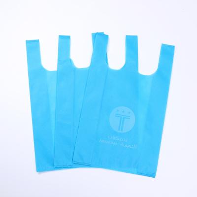 China Eco-Friendly Factory W Recyclable Die Cut Supermarket Nonwovens Shopping Recycle Bag Thank You Boutique Bags for sale