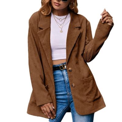 China Viable newcomer plus size women clothing corduroy casual jackets for women 2021 women winter jackets for sale