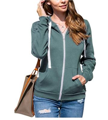 China Anti-wrinkle custom women lightweight zipper plus size hoodie women long jacket hoodies women hoodie for sale