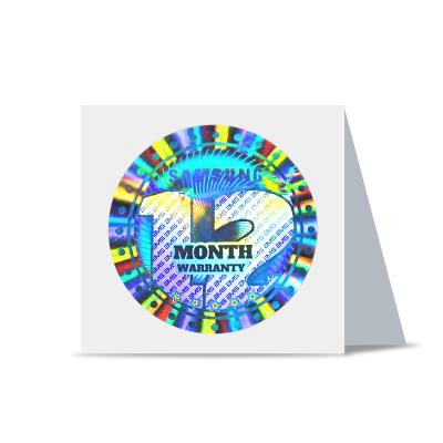 China Holographic Custom Warranty Tamper evident Labels Seals Security 3D Hologram Stickers for sale