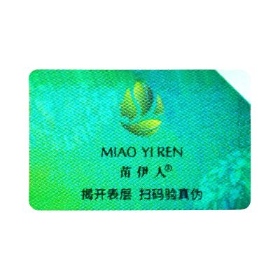 China Holographic 3D Hologram Labels Sticker Uncover the holographic sticker and leave the QR code sticker for sale