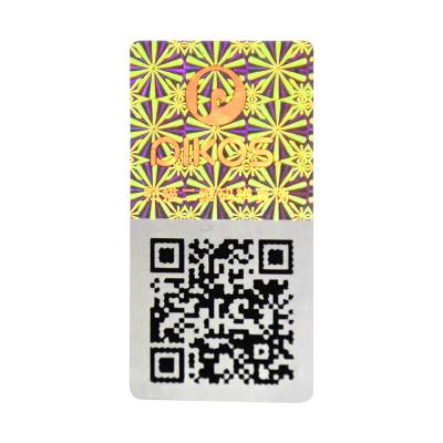 China Holographic Custom Logo Scratch Off Serial Number Security 3D Hologram Sticker QR Code Holographic Label With Security Verify System for sale