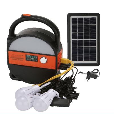 China AT-9017 DAT Mini DC 3W Solar Home Lighting System Kits Home Portable Solar Power Generator Outdoor Power System for sale