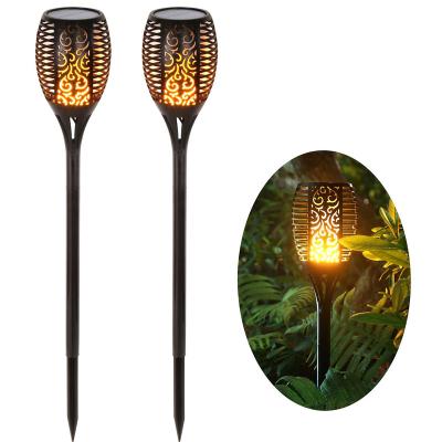 China Residential Outdoor Landscape Waterproof Flame Flickering Torch Lights Decorative Solar LED Garden Lamp for sale