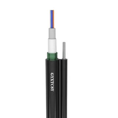 China Outdoor fiber optic single mode fiber 4cores FRP G652D1 G657A2 G655 steel aerial fiber optic cable price outdoor fiber optic single mode for sale