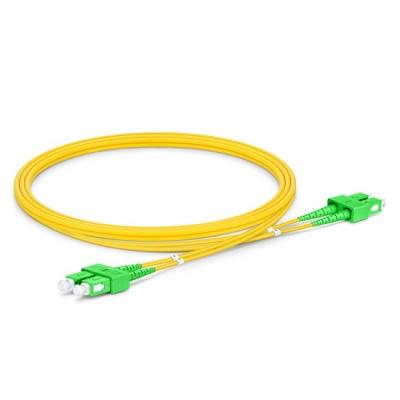 China 1m (3ft) SC APC to SC APC Duplex OS2 Single Mode PVC Fiber Optic Patch Cable MTP MPO Trunk Cables (OFNR) 2.0mm for sale