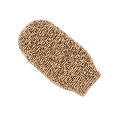 China Natural Plant Clean Hamp Exfoliating Back and Body Scrubber Gloves Glove Mitt Sisal and Jute Skin Bath Scrubber Glove and Belt for sale