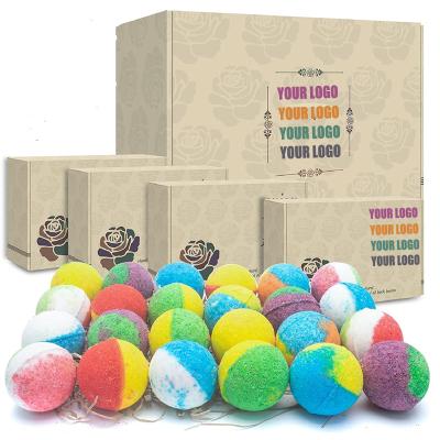 China Bath OEM Wholesale Private Label Eco Friendly Organic All Natur Ingredient Christmas Bathbombs Gift Set Big Bath Bomb for sale