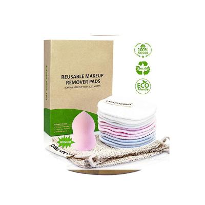 China Wholesale Makeup Facial Cleansing Reusable Bamboo Cotton 6cm 8cm 10cm 2layers 3layers Make Up Remover Pads for sale