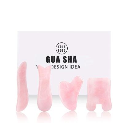 China Whitening Tools Ebay Hot-selling Natural Stone Gua Sha Heart Shaped Rose Quartz Massager Facial Scraping for sale